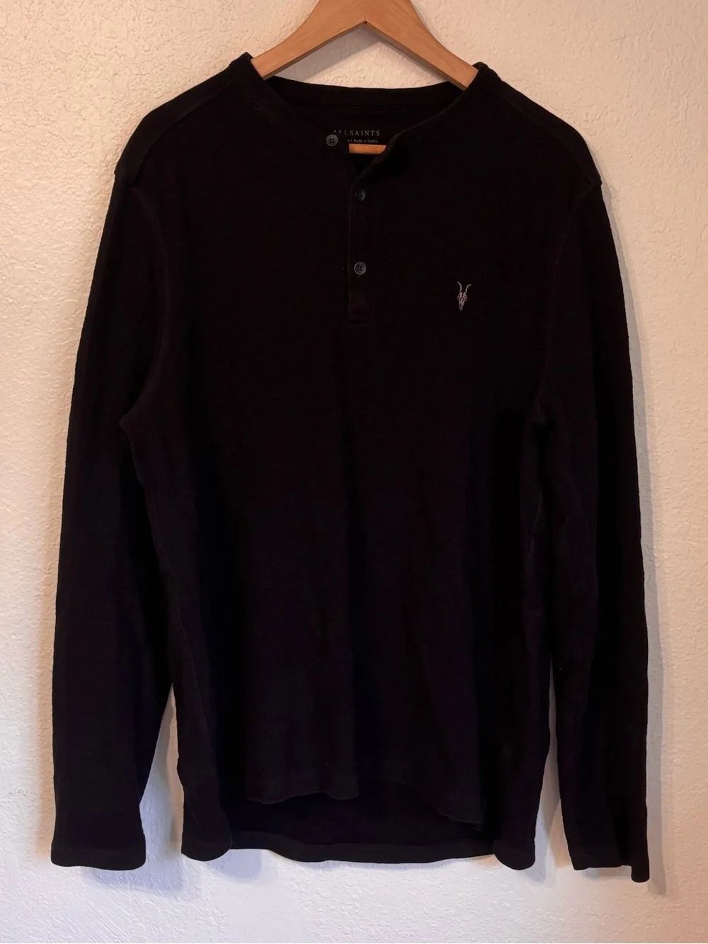 All Saints Muse Long Sleeve Henley XXL